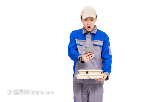 送餐的外卖人员